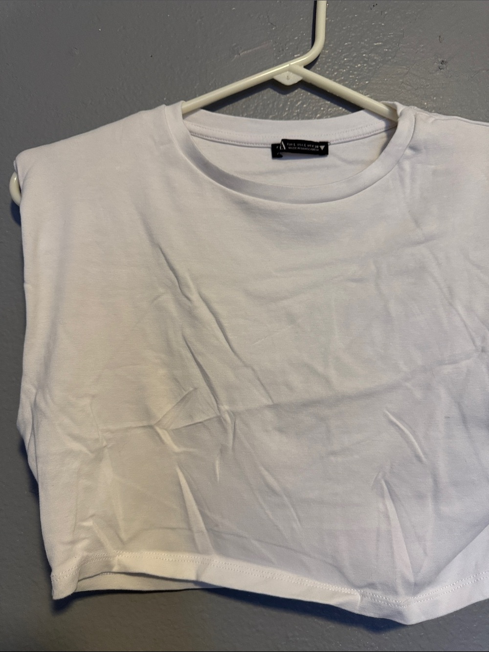 Zara Cropped White Muscle Tank Top